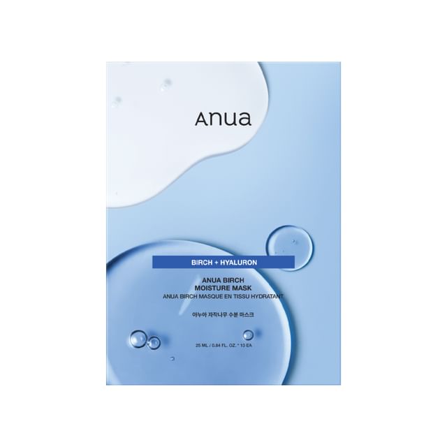 Anua-Birch Moisture Mask Set - Set de masques hydratants à la sève de bouleau