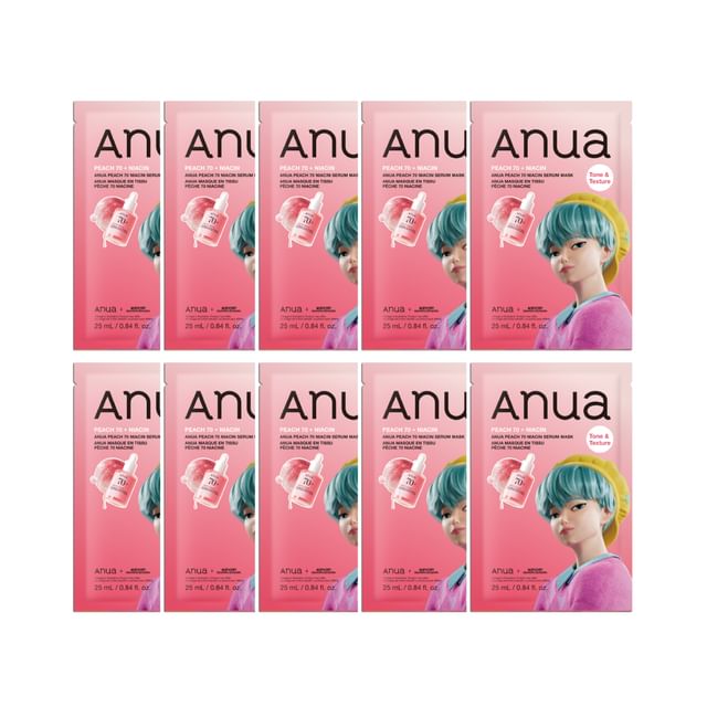Anua - Bundle: Peach 70 Niacin Serum Mask Set Kpop Demon Hunters