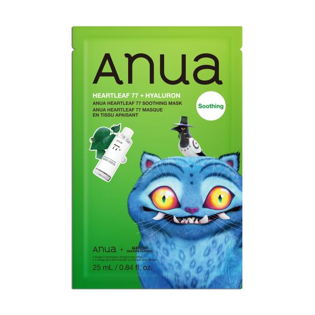 Anua-Kpop Demon Hunters Heartleaf 77 Soothing Mask - Masque en tissu apaisant à la houttuynia cordata