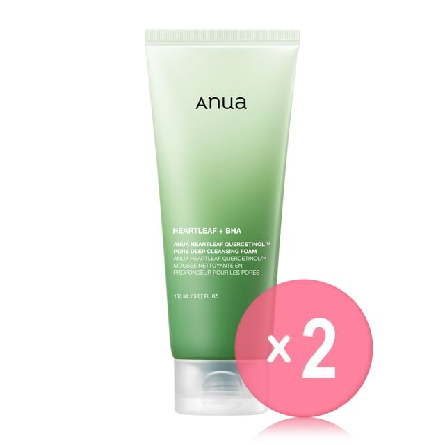 Anua-Heartleaf Quercetinol Pore Deep Cleansing Foam 2pcs Bundle Set