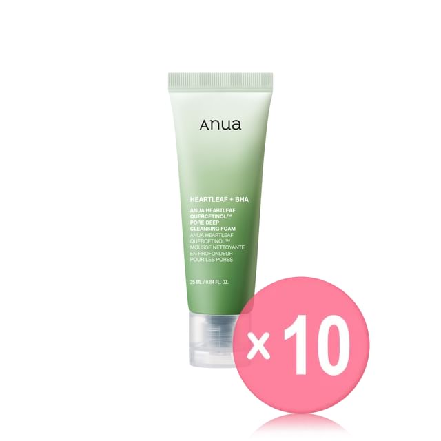 Anua-Heartleaf Quercetinol Pore Deep Cleansing Foam Mini 10pcs Bundle Set