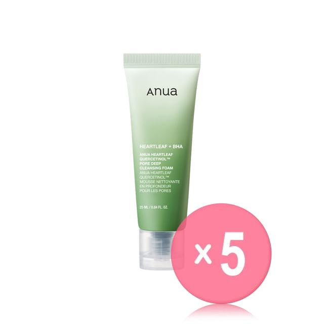Anua-Heartleaf Quercetinol Pore Deep Cleansing Foam Mini 5pcs Bundle Set