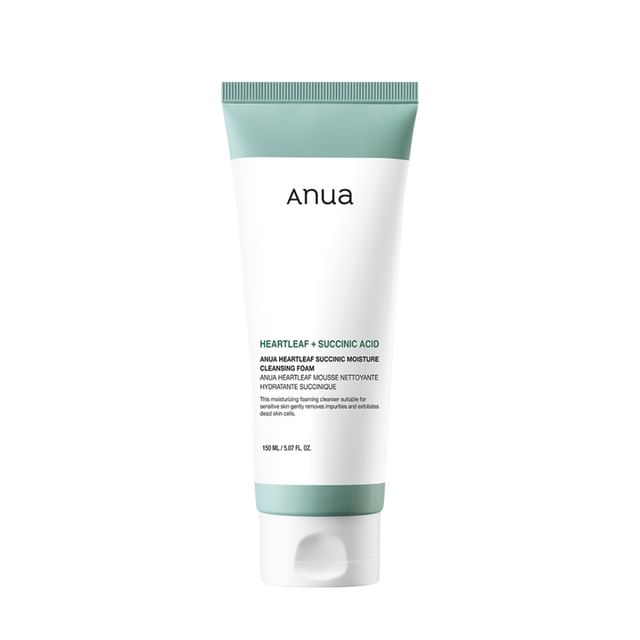 Anua-Espuma de Limpeza Hidratante Heartleaf Succinic-150ml