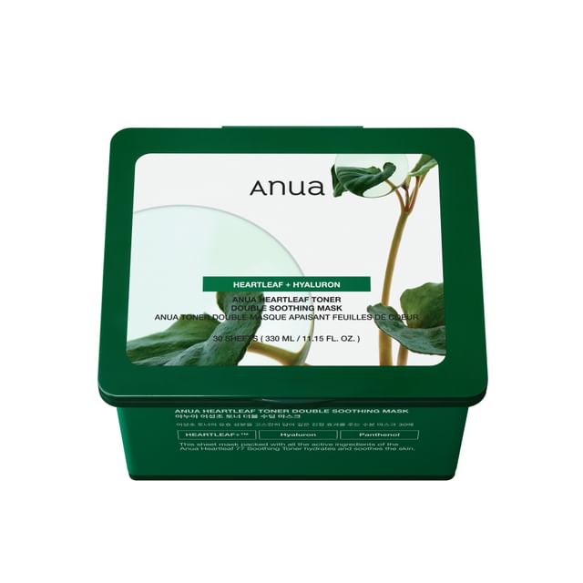 Anua-Heartleaf Tonik Podwójna maseczka łagodząca-30 Arkusz