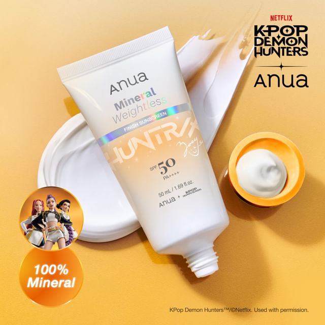 Anua-Kpop Demon Hunters Mineral Weightless Finish Sunscreen - Crème solaire