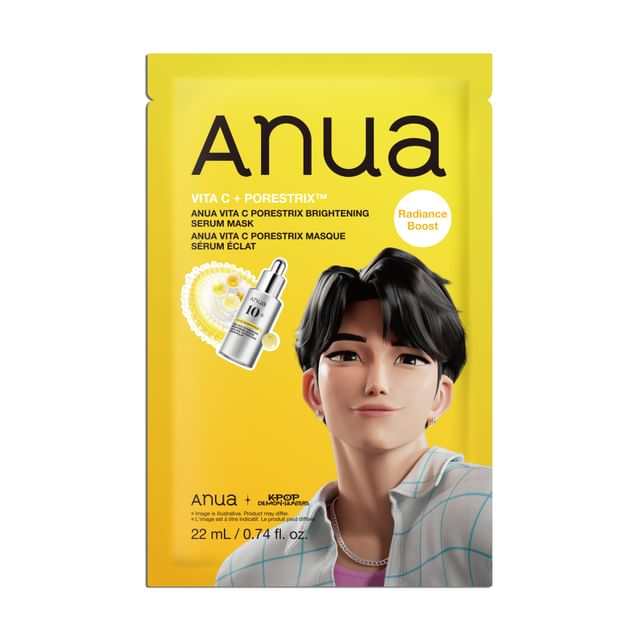 Anua-Kpop Demon Hunters Vita C Porestrix Brightening Serum Mask - Masque sérum éclat à la vitamine C