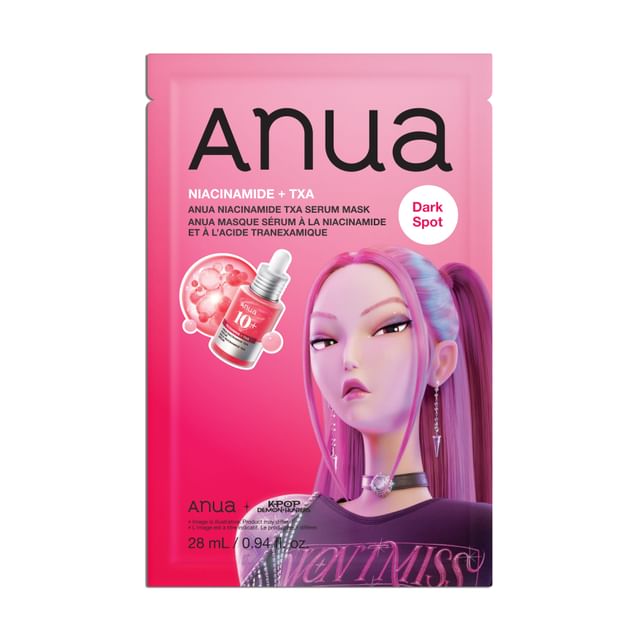 Anua-Kpop Demon Hunters Niacinamide TXA Serum Mask - Masque en tissu anti-taches à la niacinamide