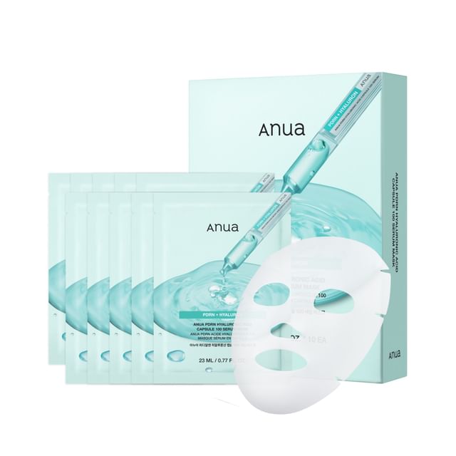 【りえ】anua PDRN + HYALURON シートマスク 23ml Anua - PDRN Hyaluronic Acid Capsule 100 Serum Mask Set | YesStyle