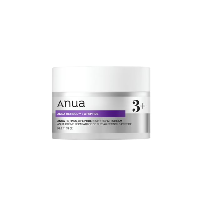Anua-Retinol 3 Peptide Night Repair Cream - Crème de nuit réparatrice au rétinol et aux 3 peptides