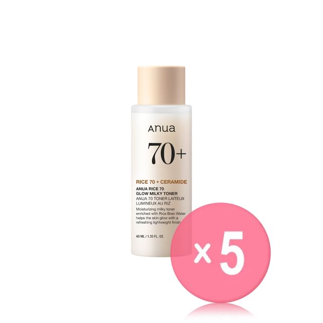 Anua-Combo de Mini Tónico Rice 70 Glow Milky 5uds