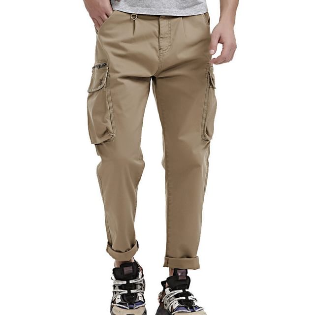 Aozora-Mid Rise Tapered Cargo Pants