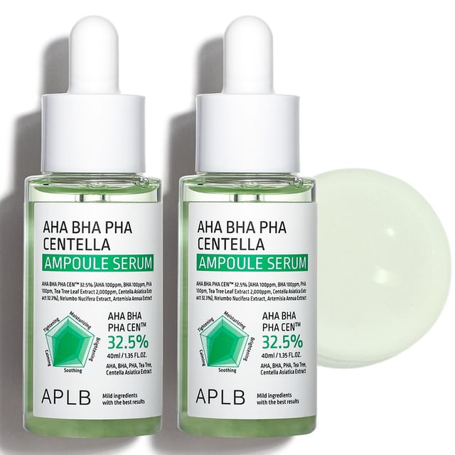 APLB-Kit Sérum Ampola AHA BHA PHA Centella-2 Pcs