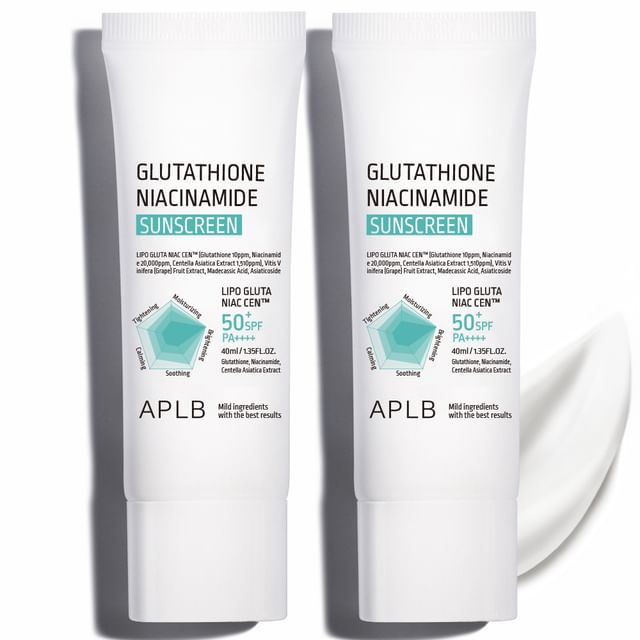 APLB Glutathione Niacinamide Sunscreen Set 2 Pcs