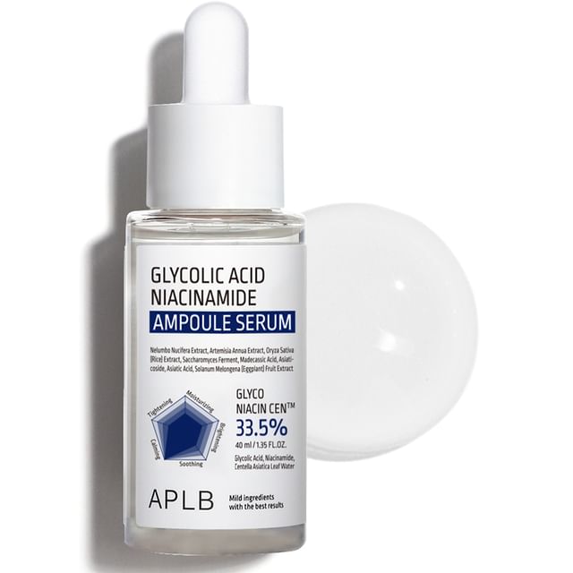 aplb glutathione niacinamide ampoule serum 40ml APLB, Glycolic Acid Niacinamide Ampoule Serum, 1.35 fl oz (40 ml)