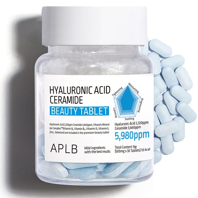 APLB-Comprimido de Beleza Ácido Hialurônico com Ceramida-500mg X 30 Comprimidos