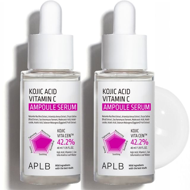 APLB-Kojic Acid Vitamin C Ampoule Serum Set - Kit de Sérum em Ampola com Ácido Kójico e Vitamina C-40 Ml X 2 Unid