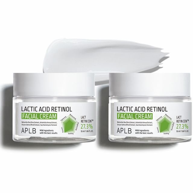 APLB-Lactic Acid Retinol Facial Cream Set - Coffret crème visage acide lactique et rétinol