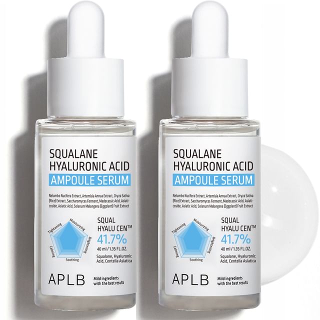 APLB-Squalane Hyaluronic Acid Ampoule Serum Set - Kit de Sérum em Ampola com Ácido Hialurônico e Esqualano-40 Ml X 2 Unid