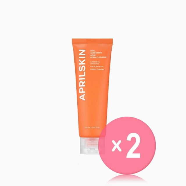 APRILSKIN-Real Carrotene Acne Foam Cleanser 2pcs Bundle Set