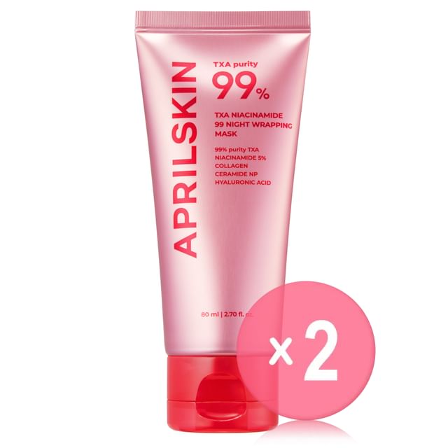 APRILSKIN-TXA Niacinamide 99 Night Wrapping Mask 2pcs Bundle Set