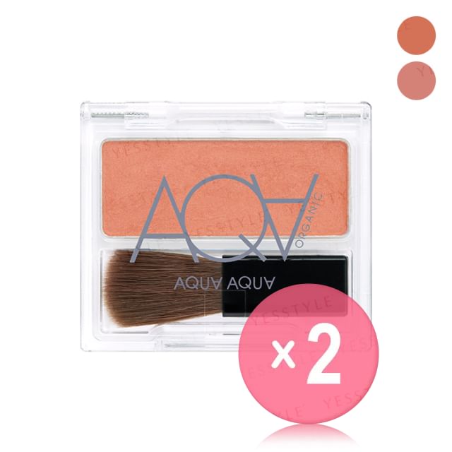 Aqua Aqua-Organic Pressed Cheek 2pcs Bundle Set