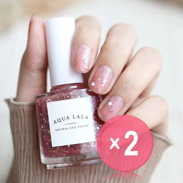 AQUA LALA-Padparadscha Nail Polish 2pcs Bundle Set