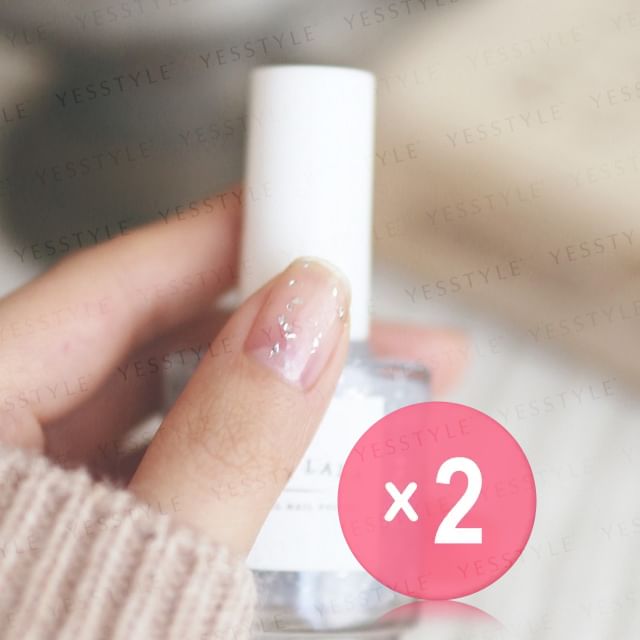 AQUA LALA-Silver Leaf Nail Polish 2pcs Bundle Set