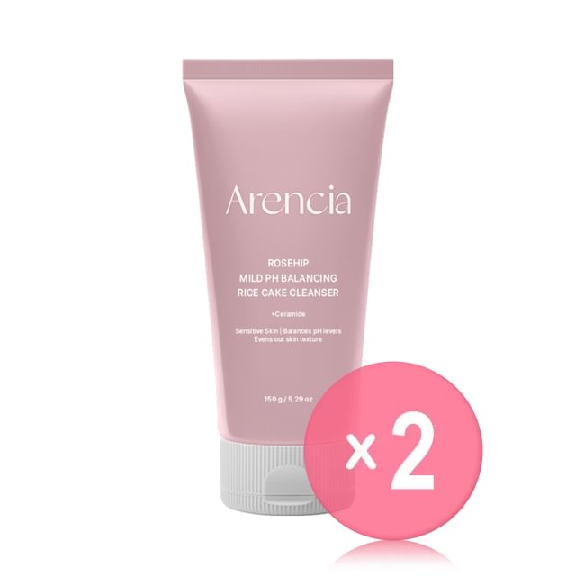 Arencia-Rosehip Mild pH Balancing Rice Cake Cleanser 2pcs Bundle Set - Set Detergente Viso Rinforzante 2pz