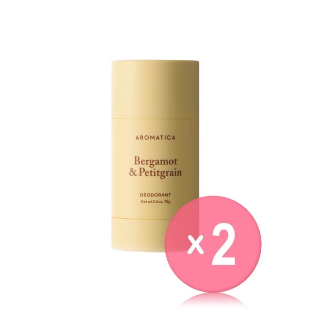 AROMATICA-Bergamot Petitgrain Deodorant 2pcs Bundle Set