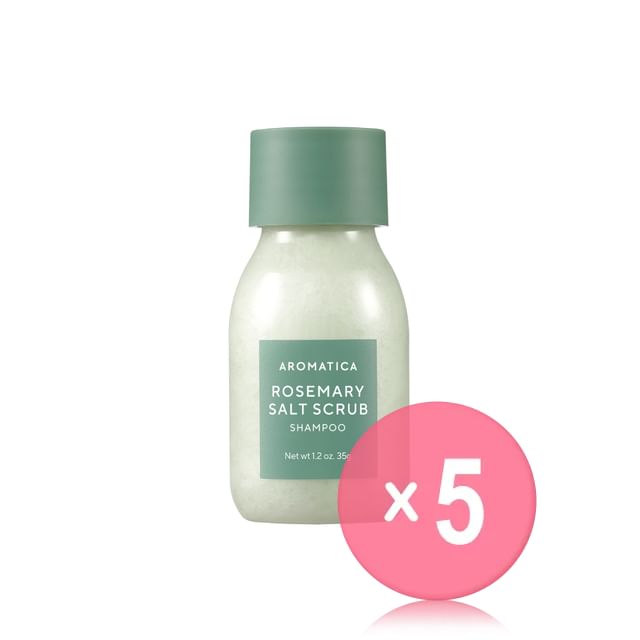 AROMATICA-Rosemary Salt Scrub Shampoo Mini 5pcs Bundle Set