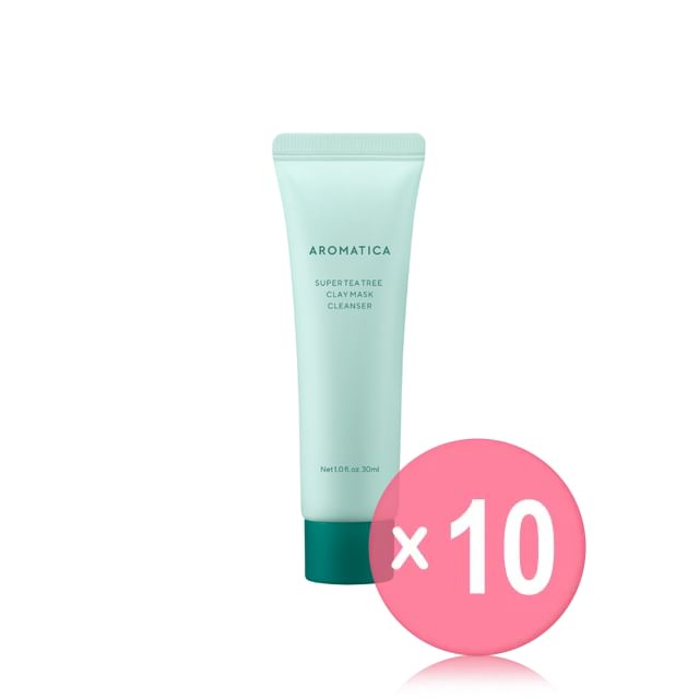 AROMATICA-YesStyle Exclusive Super Tea Tree Clay Mask Cleanser Mini 10pcs Bundle Set