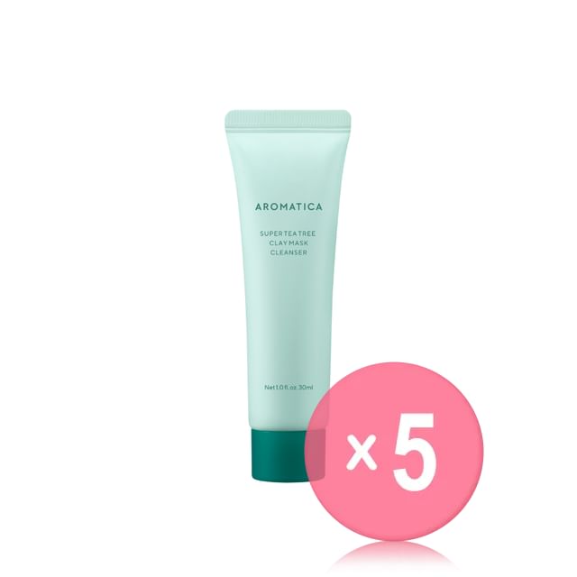 AROMATICA-YesStyle Exclusive Super Tea Tree Clay Mask Cleanser Mini 5pcs Bundle Set