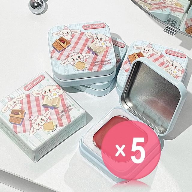 Art Value-Bunny Matte Blusher - Blush crème mat - 4 teintes - Lot de 5