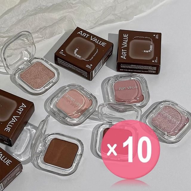 Art Value-Caramel Single Eyeshadow - 6 Colors 10pcs Bundle Set