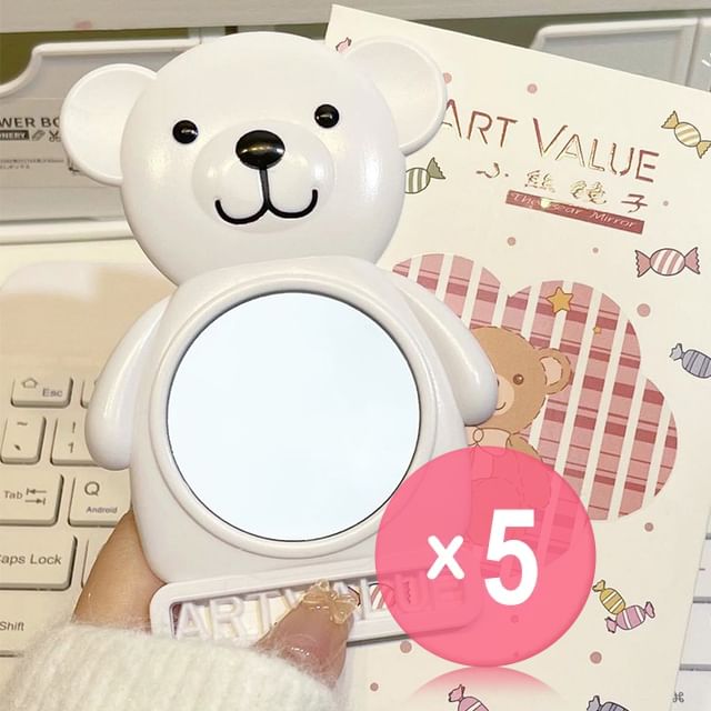 Art Value-Cartoon Bear Portable Mirror 5pcs Bundle Set
