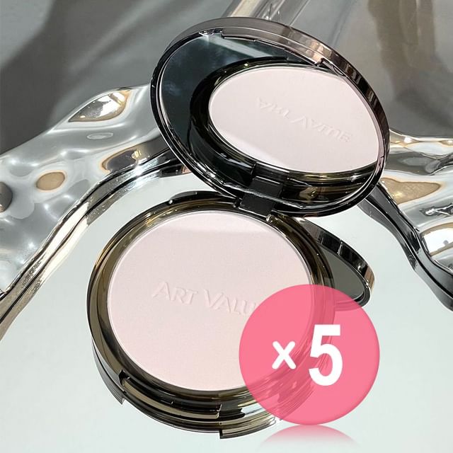 Art Value-Millennium Matte Soft Focus Pressed Powder - 3 Colors 5pcs Bundle Set
