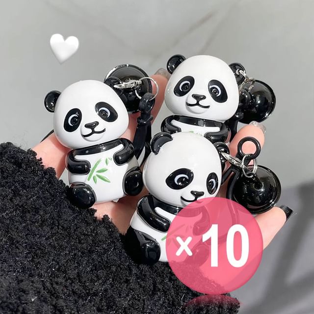Art Value-Panda Bell Keychain Matte Lip Mud - 6 Colors 10pcs Bundle Set