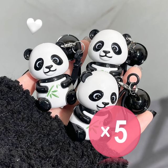 Art Value-Panda Bell Keychain Matte Lip Mud - 6 Colors 5pcs Bundle Set