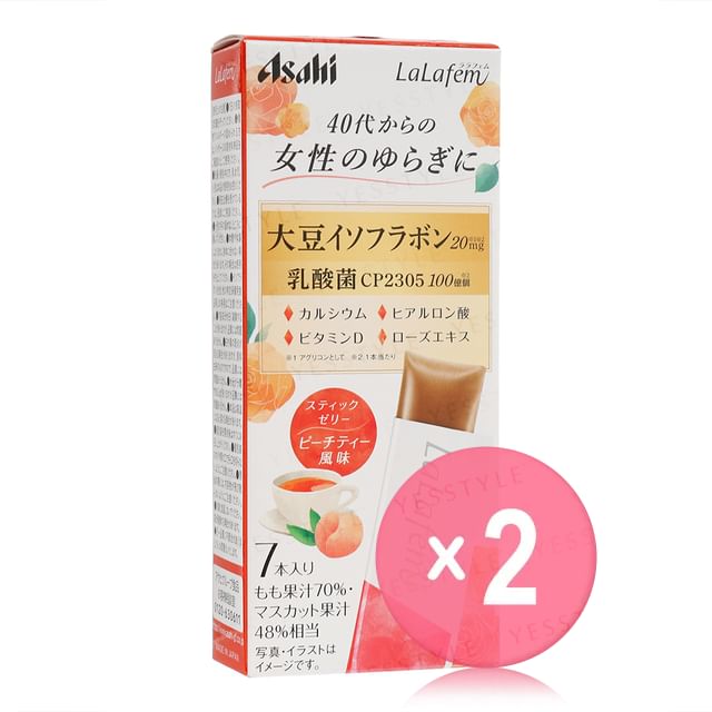 Asahi-Lalafem Jelly Peach Tea 2pcs Bundle Set