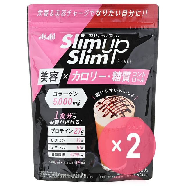 Asahi-Slim Up Slim Shake Chocolate 2pcs Bundle Set