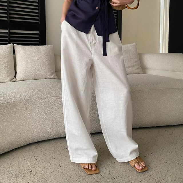 Asiris-High Waist Baggy Wide Leg Pants