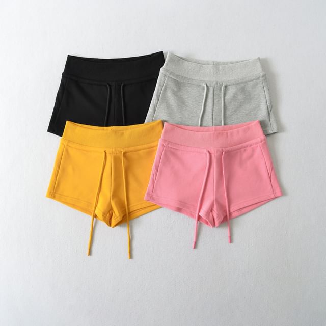 Asiris-High Waist Plain Shorts