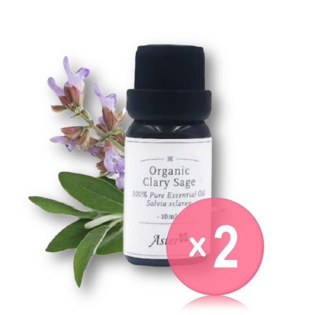 Aster Aroma-Organic Clary Sage Essential Oil 2pcs Bundle Set