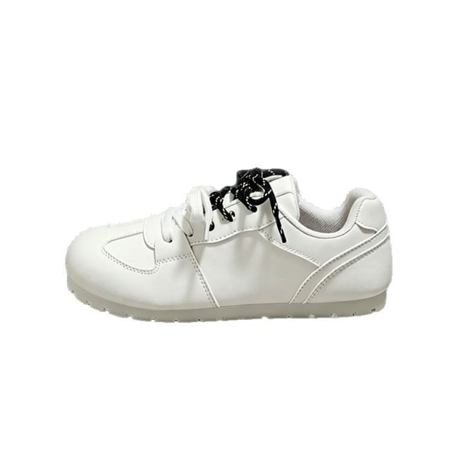 Asterisk-Faux Leather Sneakers