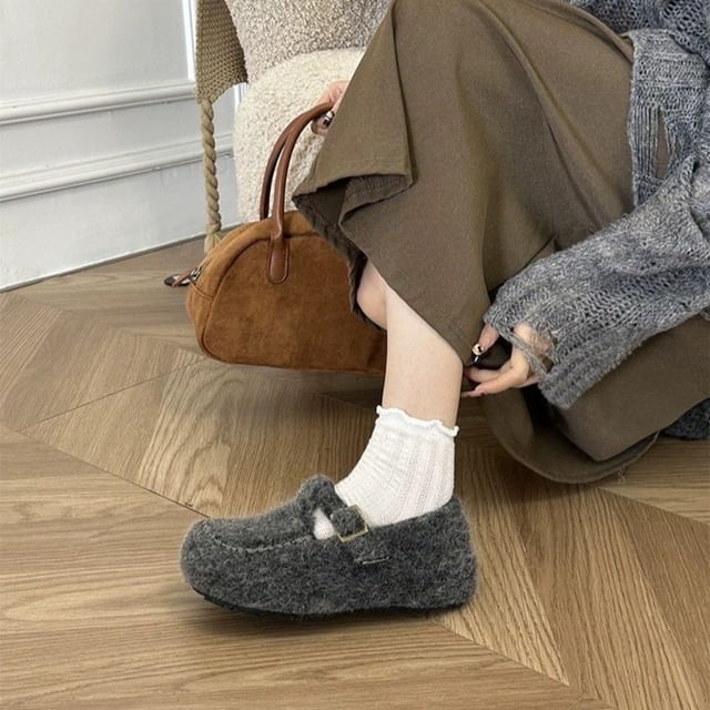 Asterisk-T-Strap Platform Shoes