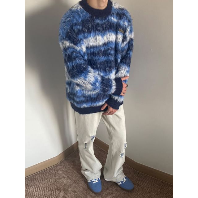 Ateso-Crewneck Melange Sweater