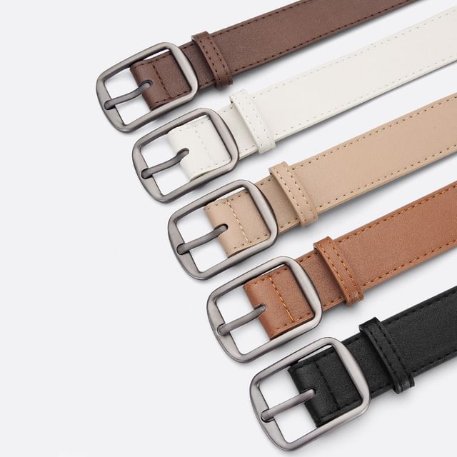 Aucucci-Faux Leather Belt