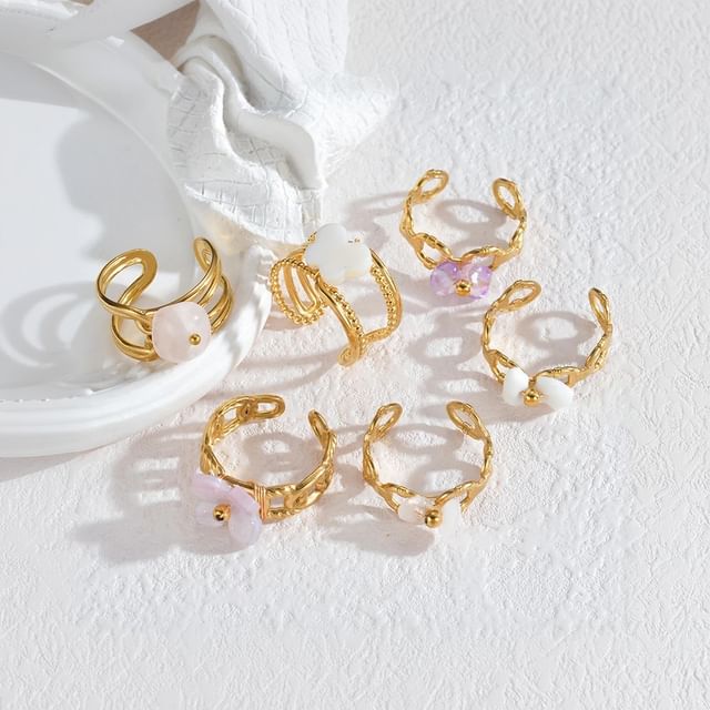 Aucucci-Gold Tone Open Ring