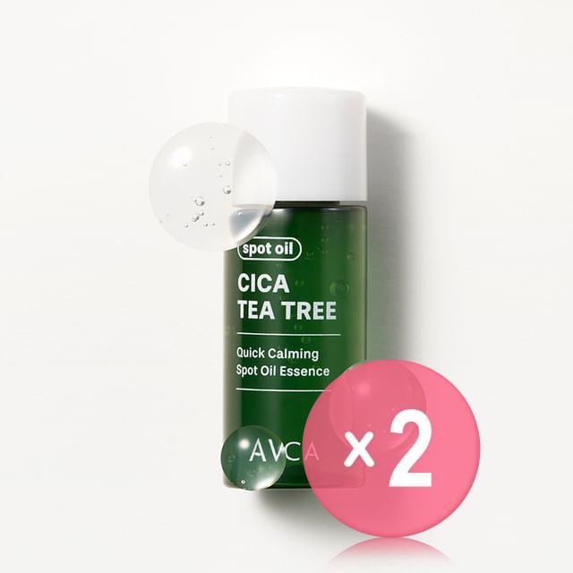 AVCA-Cica Tea Tree Quick Calming Spot Oil Essence 2pcs Bundle Set