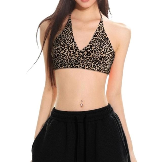 AXEN-Leopard Sport Bra Top